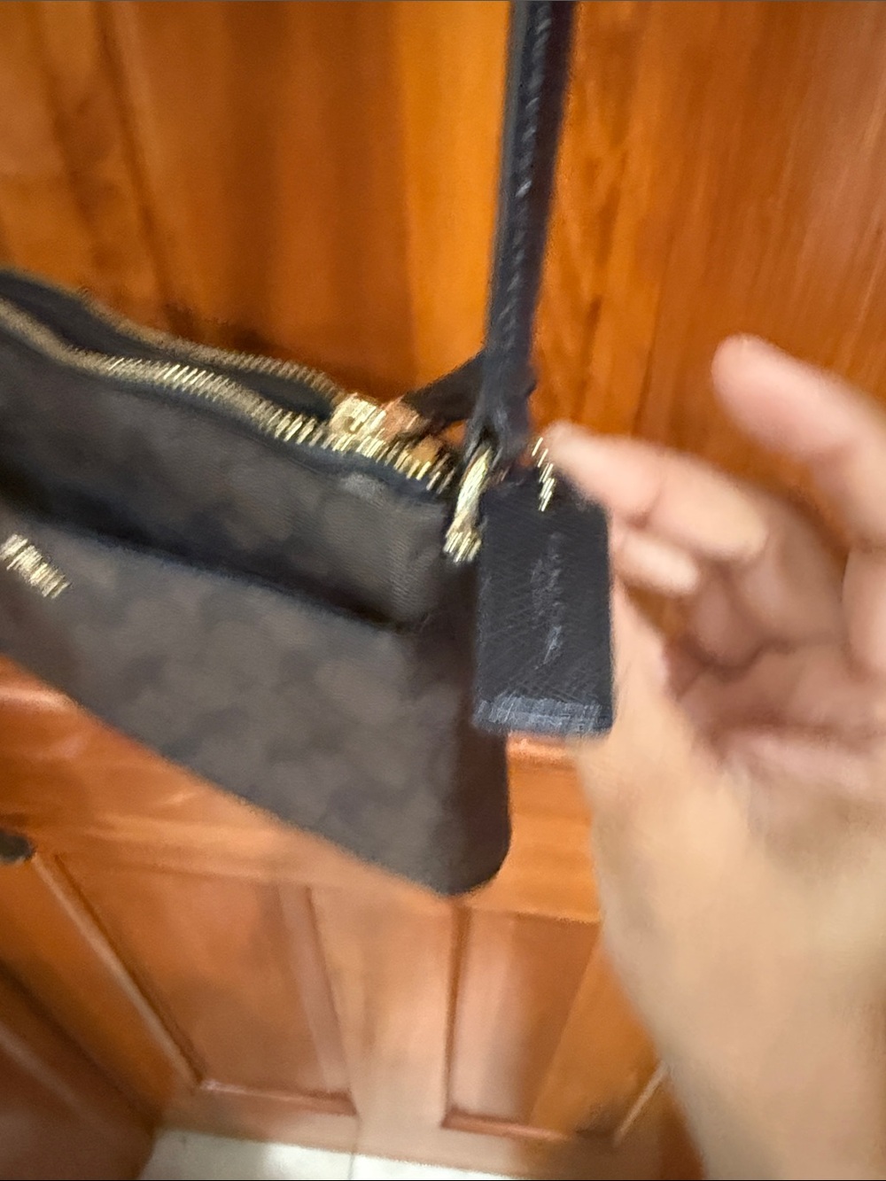 Coach Black Signature Crossbody with Gold Hardware - Picture 6 of 7